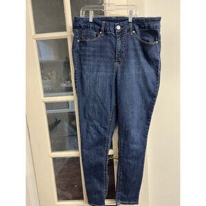 7 by 7 For All Mankind Woman’s Size 16 Blue Denim Skinny Ankle High Rise Jeansm